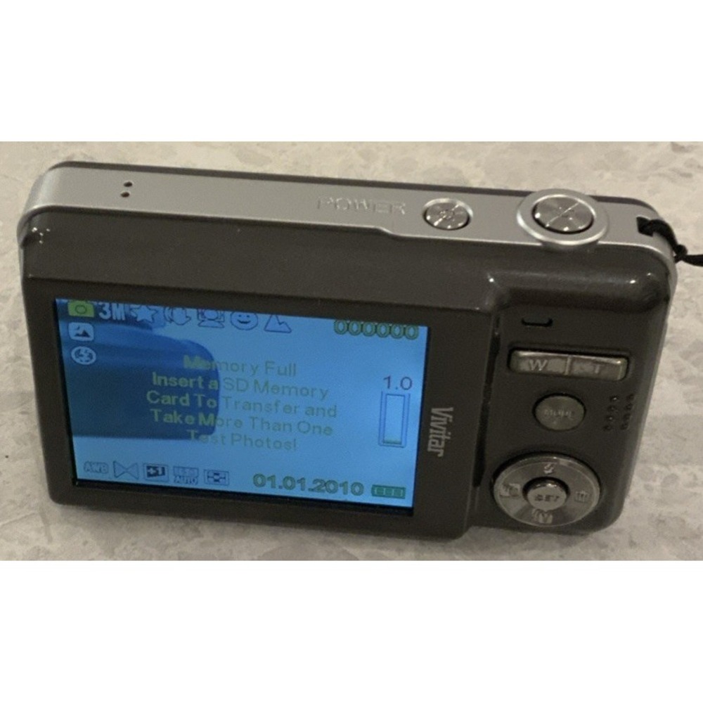 Vivitar ViviCam T027 12.1MP Digital Camera Grey Vintage Y2K Digicam Tested Works